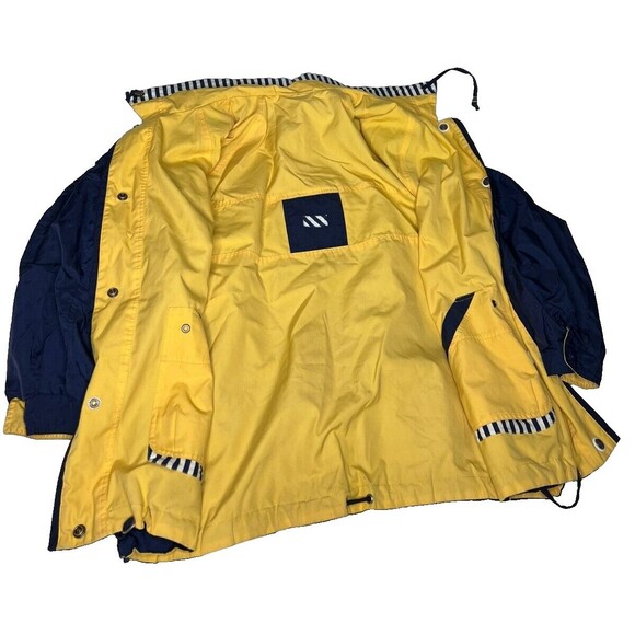 Vintage Men's Current Seen Reversible Windbreaker Jacket Navy Blue Yellow Size L - Picture 9 of 13
